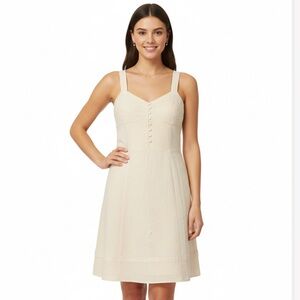 LOFT Cream Midi Dress with Elegant Design